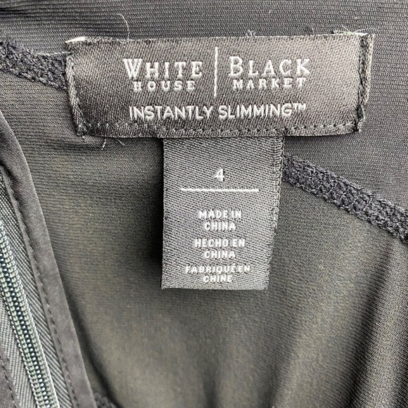 White House Black Market Instantly Slimming Black Long Sleeve Dress Size 4 - Picture 4 of 6